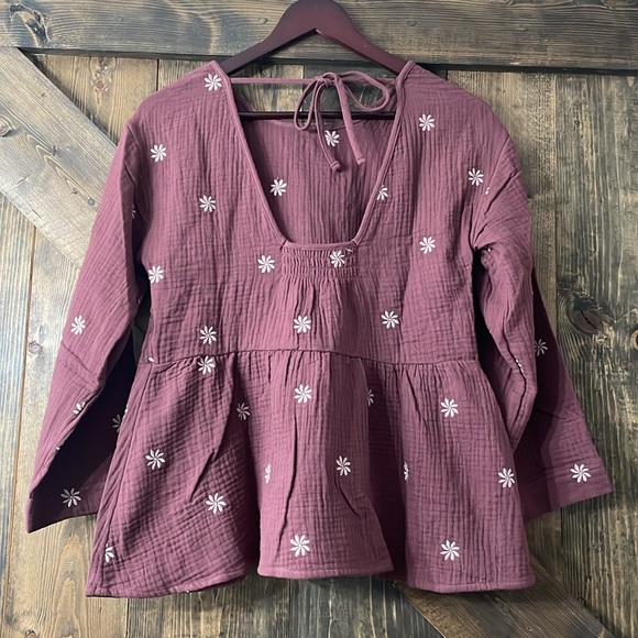 MADEWELL Francis Embroidered Gauze Top - Picture 5 of 10